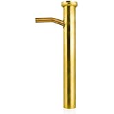 1-1/2Inch X 12Inch, 22Ga, Flanged Dishwasher Tailpiece W/ 1/2Inch (5/8Inch Od) Copper Branch Outlet, Rough Brass