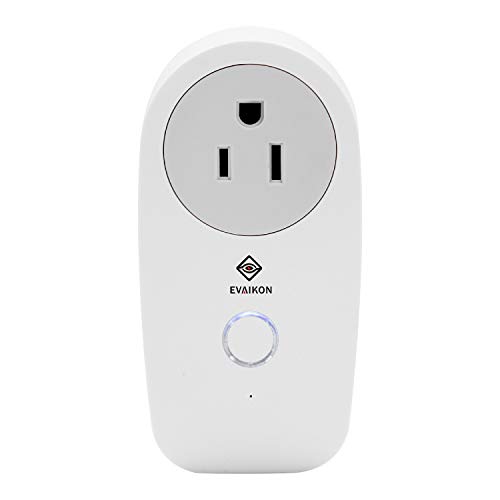 Smart Wireless WiFi Plug Socket - EVAIKON Plug Remotely Control Electrical Digital Power Timer Switch ON/OFF,C