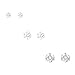 Stainless Steel CZ Stud Earrings (Size 2mm)