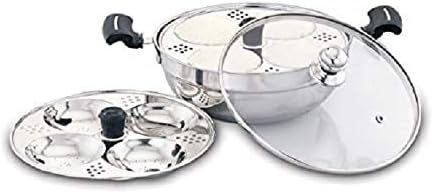 Multi Kadai with Glass Lid Induction Base (8 Idlies)