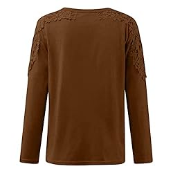Women's Plus Size Long Sleeve Shirts Lace Hollow