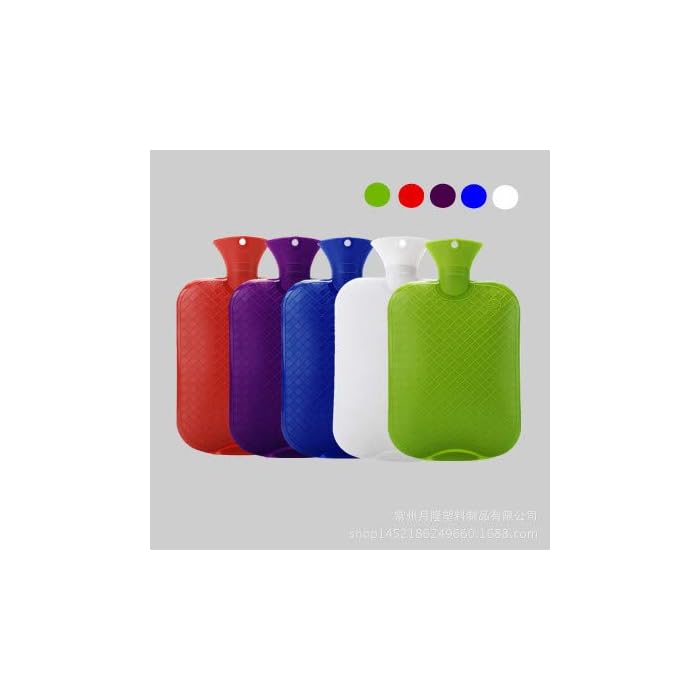 Attmu Classic Rubber Hot Water Bottle 2 Liter with 1 Pack Knit Cover, Purple
