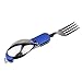 MDXSB Camping Utensil Set 3 in 1 Foldable Multi-Function Stainless Steel Pocket Fork Spoon Knife Kits Brilliant Eating Utensil for Hiking/Survival by Buycitky