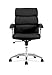 basyx by HON Executive Task Chair - Mid Back Leather Computer Chair for Office Desk, Black (VL103)