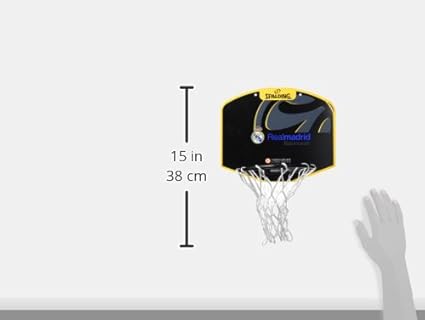 Spalding Real Madrid (77-615Z) Minicanasta, Unisex, Negro, Talla ...
