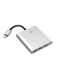 iClever Entrega de potencia USB C Hub Multipuerto (3 Port USB 3.0 y puerto de carga USB Type C) para nuevo MacBook 12, Chromebook Pixel, Nokia N1, Nexus 6 6P y otros dispositivos USB Type C