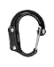 GEAR AID HEROCLIP Carabiner Clip and Hook (Medium) for Camping, Backpack, and Garage, Stealth Black