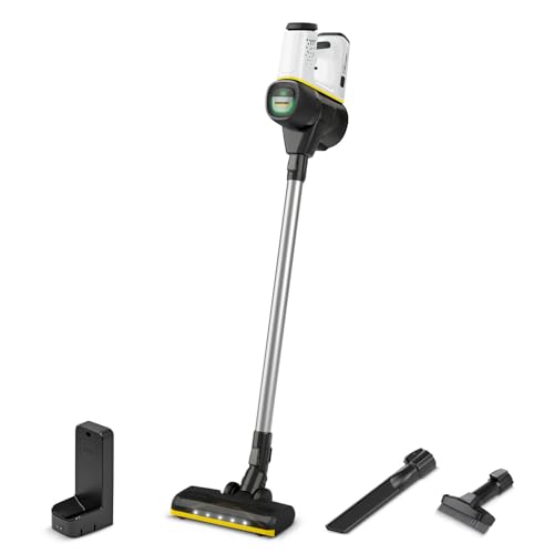 Karcher Akku-Staubsauger VC 6 Cordless ourFamily, 2 Saugstufen, Laufzeit: bis zu 50 min., Gewicht: 2,8 kg, 25,2 V Akku, Wandhalterung mit Ladefunktion, Boden- und Fugendüse, Staubbürste, Weiß