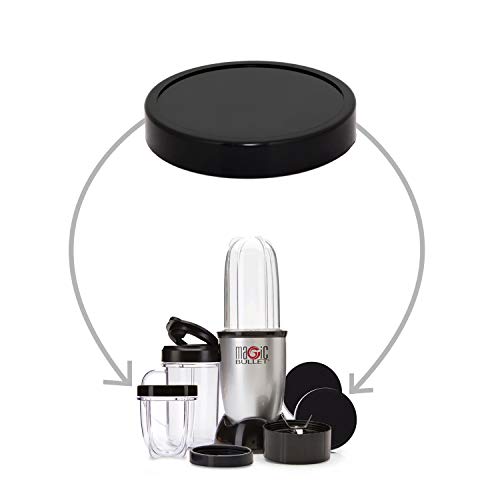 Original Magic Bullet Accessory 4 Pack Replacement Black Plastic Stay Fresh Lid Parts For Magic Bullet 250W (4)