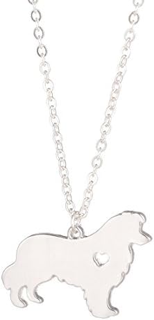 YuQiang Fashion Border Necklace Collie Dog Gifts Collie Pendant Charm Dog Lover Gift Pets Dog for Lovers