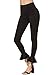 SweatyRocks Women's Casual High Waist Leggings Ruffle Hem Stretchy Work Pants Black L