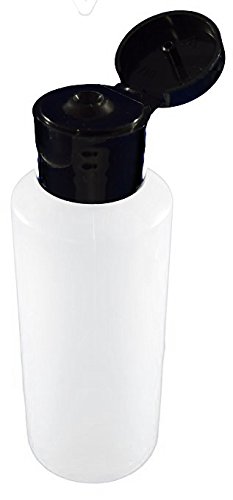 12 - 2-ounce Travel Bottles with Flip Caps (Black Cap)