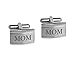 Personalized Two Tone Stainless Steel Silver Cufflinks Monogram Custom Engraved Free - Ships from USA