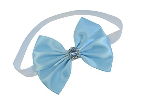 Baby and Toddler Girls Cinderella Inspired Sparkling Glitter Satin Bow Headband