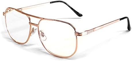 Calabria 1106 Metal Aviator Reading Glasses in Gun-Metal or Gold