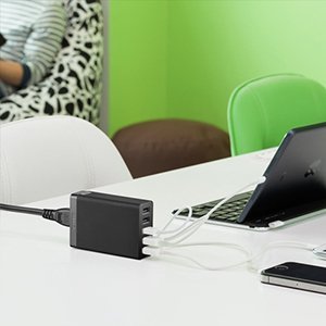 Anker 40W 5ポート USB急速充電器 ACアダプタ PowerIQ搭載 iPhone6/iPhone5C/5S/5/4S/4/iPod/iPad/Xperia/GALAXY/ウォークマン等対応