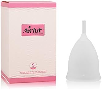 Airlut Menstrual Cup with Storage Carry Bag, FDA Approved, Tampon and Pad Disposable Alternative Feminine Complete Protection for Pre Childbirth Woman(Small, Transparent)