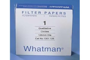 LABTECHZONE Whatman 1001-125 Qualitative Filter Paper Circles, 11 Micron, 10.5 s/100mL/sq inch Flow Rate, Grade 1, 125mm Diameter (Pack of 100)
