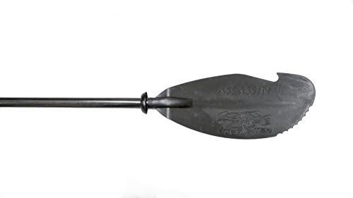Backwater Assassin Carbon Fiber Hybrid Adjustable Kayak Paddle (230-240cm or 250-260cm) | Black ABS Nylon Blade with Hook and Teeth Blade Design | Yak Gear Paddles