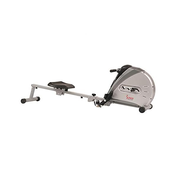 Sunny Health & Fitness Rowing Machine Rower Ergometer with Digital Monitor, Inclined Slide Rail, 220 LB Max Weight and Foldable - SF-RW5606 - Image 3