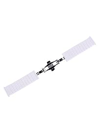 xuexy 22 mm. pasadores de liberación rápida de cerámica completa correa de reloj hebilla de acero inoxidable para Samsung Gear 2 y S3 Classic y Frontier, Moto 360 2 nd de 46 mm., LG gwatch W100 110 150, Pebble Time y acero, Asus Zenwatch 1 2, Blanco