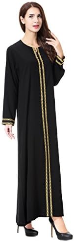 AMLLY Muslim Kaftan Dubai Long Sleeve Dress For Women Islamic Clothing Abaya Gown For Girls