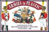 Napoleonic Wars 1809 3rd Swiss Regiment Infantry Voltigeur (20) 1/32 Armies in Plastic