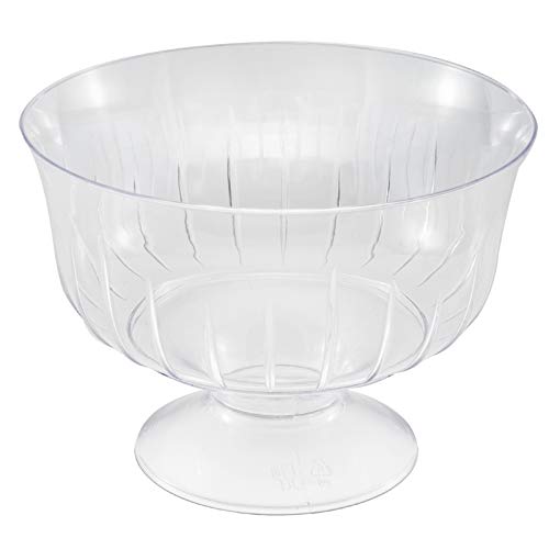 Clear Disposable Plastic Ice Cream Dessert Bowls/Dishes on Pedestal 30