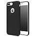MoKo Case for iPhone 7 Plus - Slim Fit Shockproof Liquid Silicone Gel Rubber Protective Case Soft Touch Back Cover for iPhone 7 Plus, BLACK