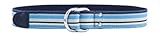 Blue Stripe Toddler Belt D-Ring (Ages 0-4 years) (Medium (Age 2-4 yrs.; Waist 20.5-21.5