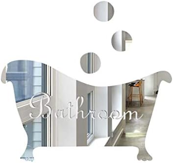 WOCACHI Wall Stickers Decals 3D Mirror Sticker Funny Door Entrance Sign Kids Men Women Bathroom DIY Wall Art Mural Wallpaper Peel & Stick Removable Room Decoration Nursery Decor