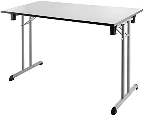 SucceBuy Folding Table Portable Plastic Indoor Outdoor Folding Work Table 300LB Capacity Folding Utility Table Plate 0.75 Inch