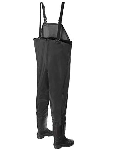 RawPol Angleroverall Schwarz PVC Unisex-Erwachsene Anglerbekleidung Fishing – Bild 4