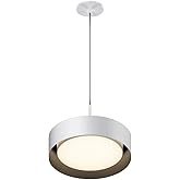 Echo - 20W 1 LED Pendant-10 Inches Tall and 13 Inches Wide-White/Black Finish -Traditional Installation