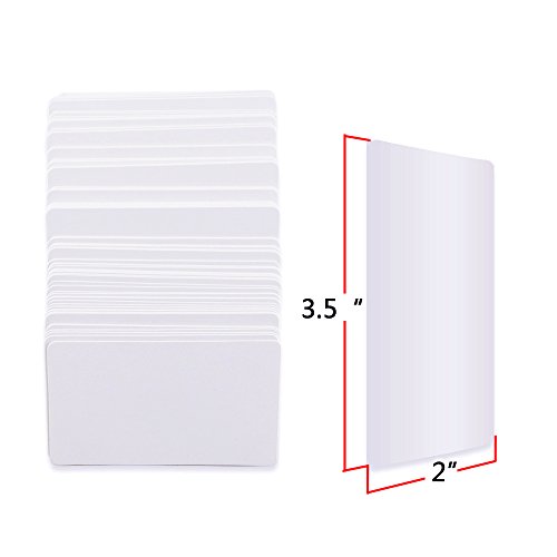Weoxpr 400pcs White Blank Kraft Note Paper Business Cards Vocabulary Word Card Message Card DIY Gift Card Blank Paper Tags