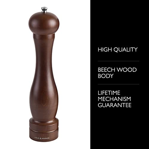 Cole & Mason 12.5inch Forest Capstan Pepper Mill Adjustable Pepper