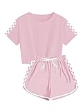 Kids Girls Boys Tracksuit 2 Pieces Set Crop Tops