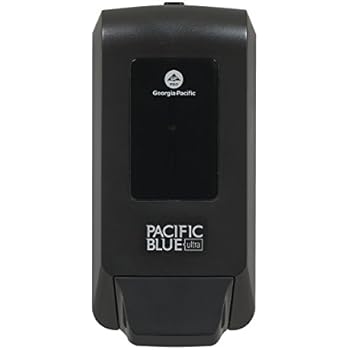 Georgia-Pacific 53057 Pacific Blue Ultra Wall-Mounted Manual Dispenser for Foaming Hand Soap and Hand Sanitizer, Black, Pack of 1