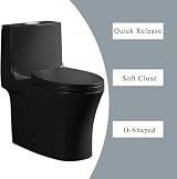 Vivo Technologies Soft Close Toilet Seat Universal Fit Black O Shape view 4
