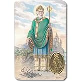 SHERMAN St. Patrick Laminated Catholic Prayer Holy Card with Medal and Prayer on Back