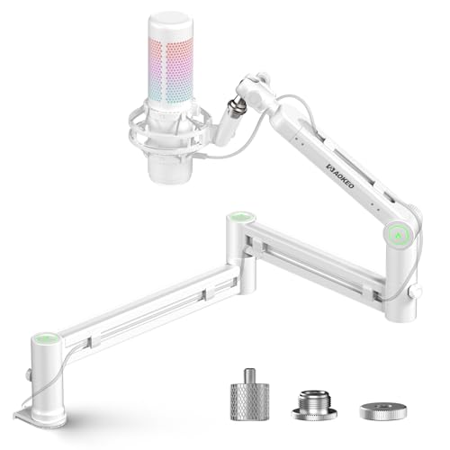 Mikrofonarm, Aokeo AK-58i Schreibtisch-Mikrofonarm mit niedrigem Profil, geeignet für Blue Yeti, Snowball iCE, HyperX QuadCast, SoloCast, Elgato Wave,