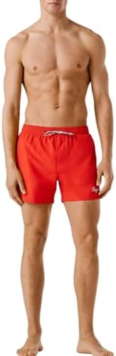 PJ Solid Swimshort Shorts, Rouge (Crispy Red), XL Homme