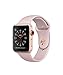 Apple Watch Series 3 42mm Smartwatch (GPS + Cellular, Gold Aluminum Case, Pink Sand Sport Band) (Renewed)