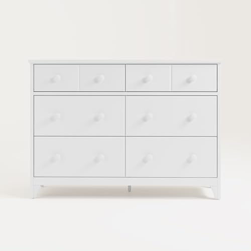 Storkcraft Moss 6 Drawer Universal Double Dresser (White) GREENGUARD