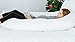 QUEEN ROSE Pregnancy Pillow with Removable Cover,65in Extra Long U Shaped Maternity Pillow for Pregnant Women,White