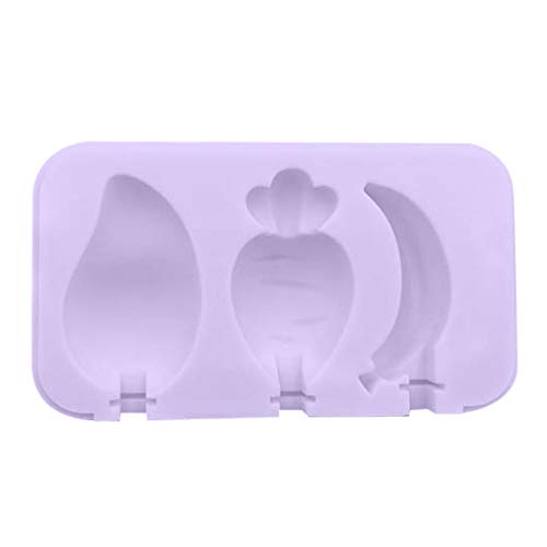 Mango Shape Popsicle Molds 6 Cavities Silicone Ice Pop Mold Ice Cream Mold Candy Frozen Yogurt Holder DIY Handmade Soap Kitchen Tools