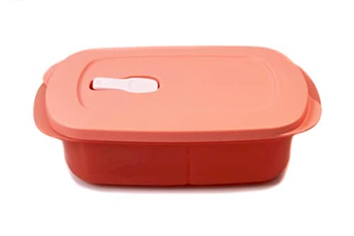 Tupperware CrystalWave Microwave 1 L Salmon with Separator Micro Crystal Wave Plus Fix
