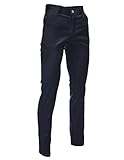 FLATSEVEN Mens Slim Fit Chino Pants Trouser Premium Cotton (CH101) Navy, Size L