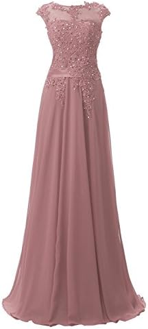 Women's Lace Applique Prom Evening Dress