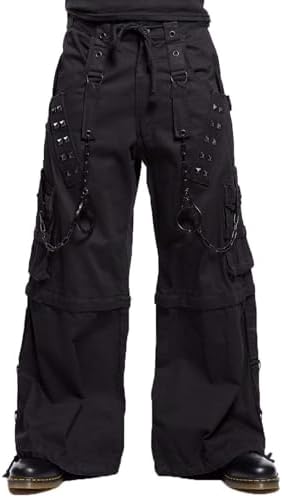 kendo kobayashi 専用Tripp nyc CRYPT PANT Tripp NYC Crypt Pants [Black Denim] Baggy Wide Leg Gothic Emo Punk
